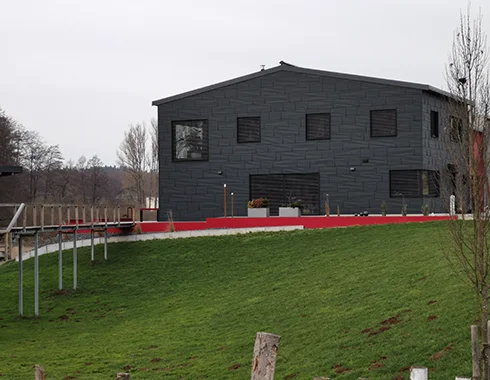 Neubau Einfamilienhaus in Velburg mit dunkler Fassade